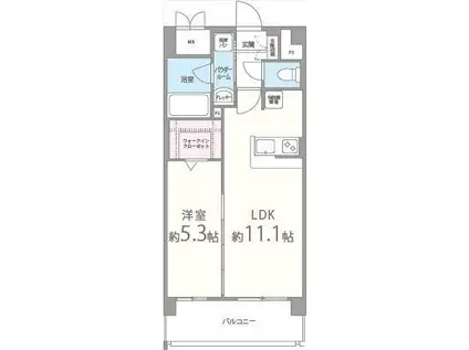 K-PLAT21(1LDK/1階)の間取り写真