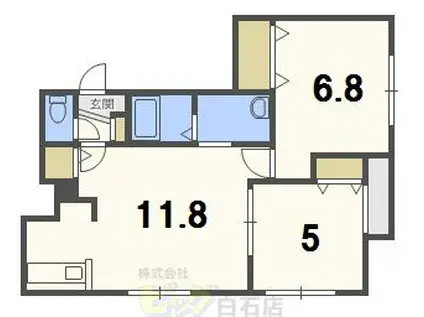 GROVEAVENUE弐番館(2LDK/2階)の間取り写真