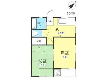 高田コーポ(2K/2階)の間取り写真