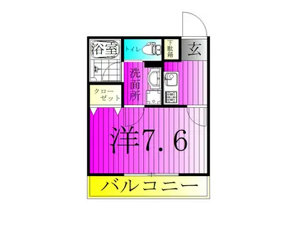 SKリデンテVI(1K/2階)の間取り写真