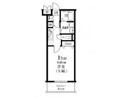 シティパレスさがみ野ナンバー10(1K/2階)の間取り写真