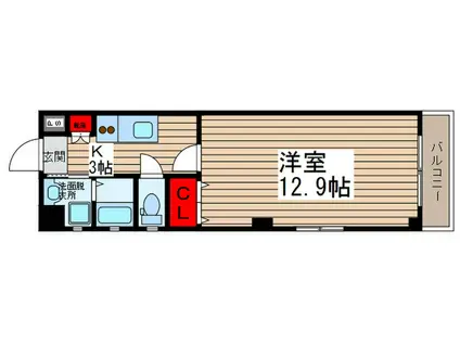 ローレンシャン(1K/5階)の間取り写真