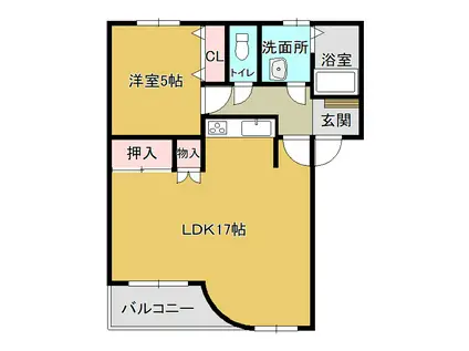 セリーンハイツイケダ第三(1LDK/3階)の間取り写真