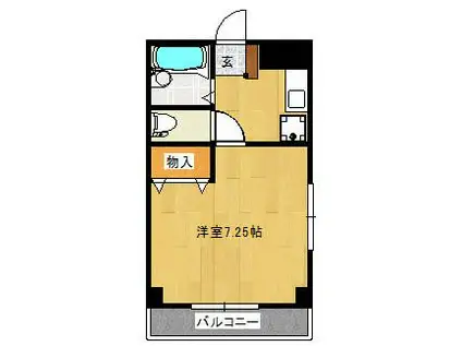 417ハイツ(1K/1階)の間取り写真