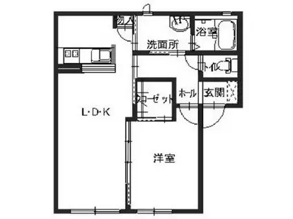 シャーメゾンかみや(1LDK/1階)の間取り写真