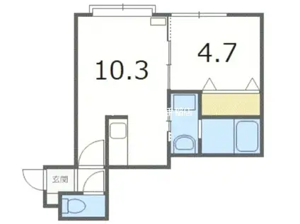 HOUSE OF MARQUIS IV(1LDK/2階)の間取り写真