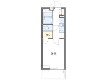 MAKEARROWIII(1K/1階)の間取り写真