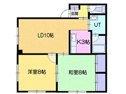 中田マンションIII(2LDK/2階)の間取り写真