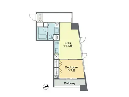 ベルファース戸越スタティオ(1LDK/10階)の間取り写真