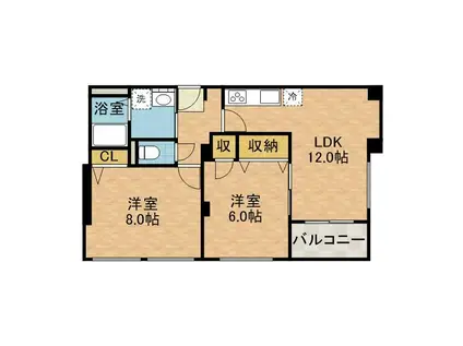 アメニティーKB(2LDK/3階)の間取り写真