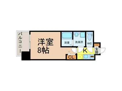 プレサンス久屋大通セントラルパーク(1K/12階)の間取り写真