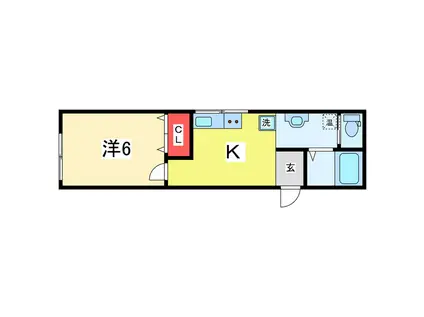 サンライヅフィールド(1K/2階)の間取り写真