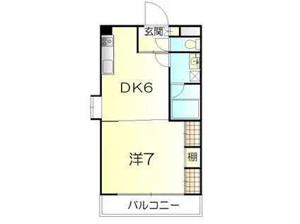シティライフ日和(1DK/2階)の間取り写真