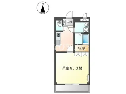 アメニティーハイム ユー(1K/3階)の間取り写真