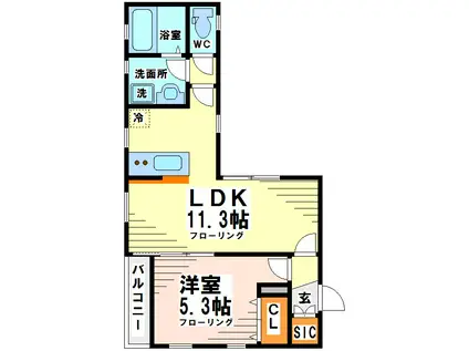 パレ・ヴィクトワール 弊社管理物件(1LDK/1階)の間取り写真