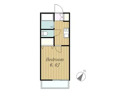 ランドペアハイムA(1K/1階)の間取り写真