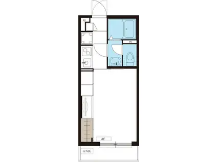 リブリ・大宮堀の内(1K/1階)の間取り写真