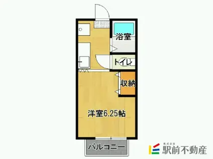 サンライズフジ(1K/1階)の間取り写真