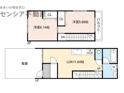 テラス アイビー(2LDK/2階)の間取り写真