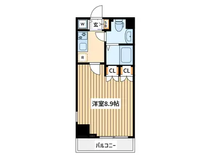 ヒューマンハイム我孫子(1K/10階)の間取り写真