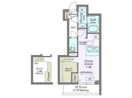 MY STYLE VINTAGE 中目黒壱番館(1DK/1階)の間取り写真