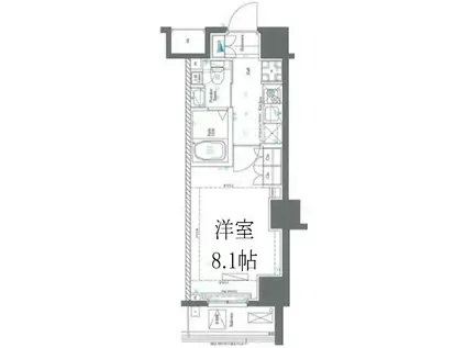 アゼスト田無(1K/8階)の間取り写真