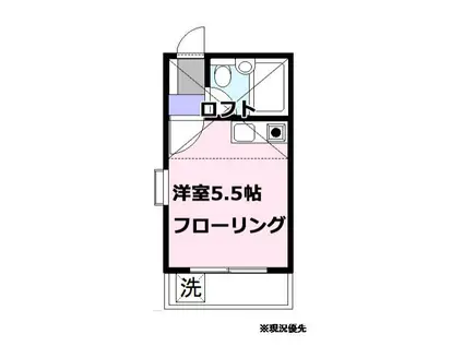 恭和コーポ菊名(ワンルーム/2階)の間取り写真