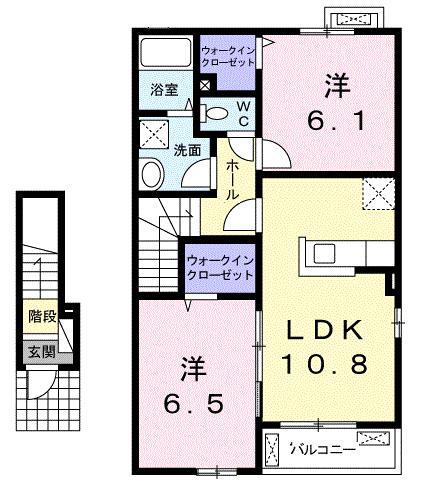 サンセレーノ・光(2LDK/2階)の間取り写真