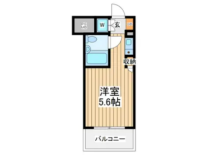 プレンディ鷺沼(ワンルーム/3階)の間取り写真