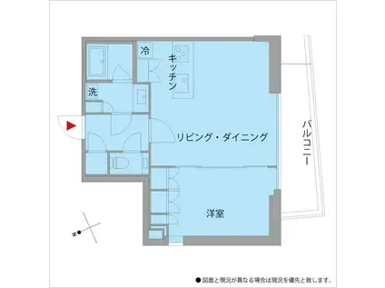 エス・テラス南青山(1LDK/9階)の間取り写真