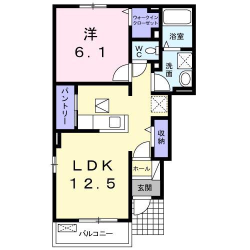 ノースヴィレッジIV A(1LDK/1階)の間取り写真