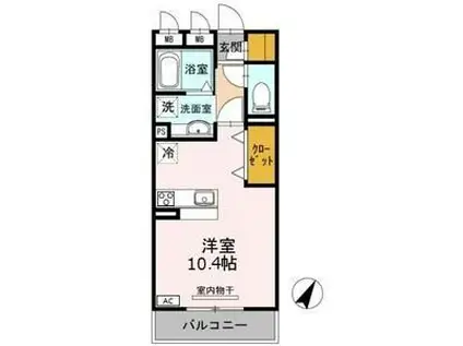 ロイヤル キャッスル(ワンルーム/2階)の間取り写真