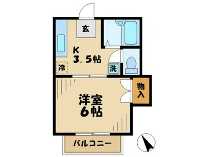 シティハイムNAKADA シティハイムナカダ(1K/1階)の間取り写真