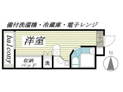 ラ・パルフェ・ド・ジュワンドル(ワンルーム/2階)の間取り写真