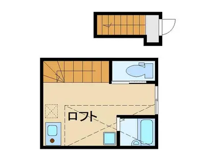 アートヒルズ南田中(ワンルーム/2階)の間取り写真