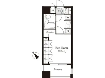 スタジオスクエア人形町(1K/2階)の間取り写真
