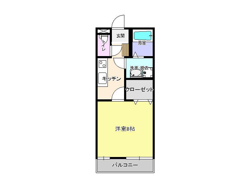 グリーンピアス秀栄(1K/2階)の間取り写真