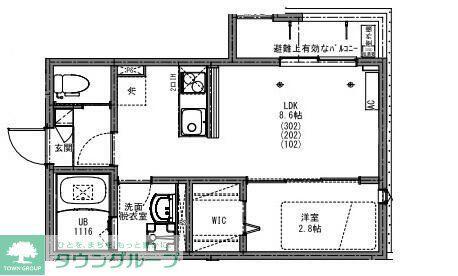 KEIAI RESIDENCE 北越谷IV(1LDK/1階)の間取り写真