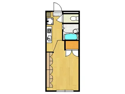 グレイス参番館(1K/4階)の間取り写真