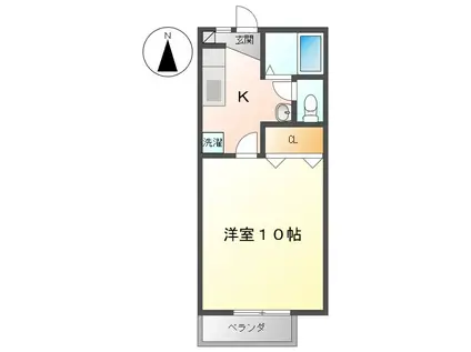 ハイム・エクセレンスA(1K/2階)の間取り写真