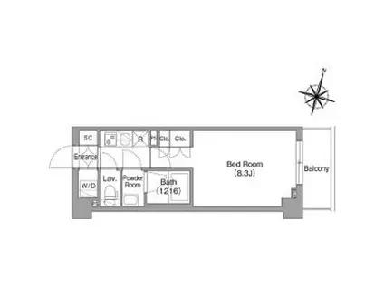 コンフォリア・リヴ南六郷(1K/5階)の間取り写真