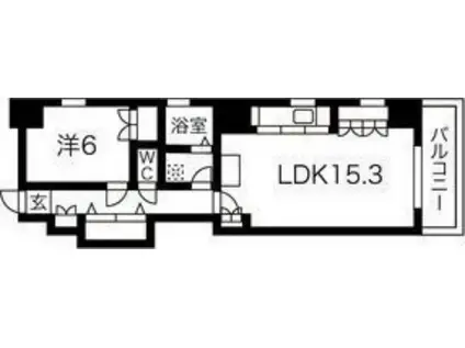 アクアマリン名駅(1LDK/2階)の間取り写真