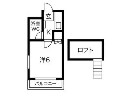 リバティー荒子(1K/1階)の間取り写真