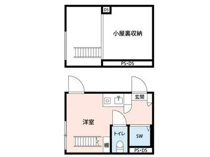 KULA不動前(ワンルーム/1階)の間取り写真