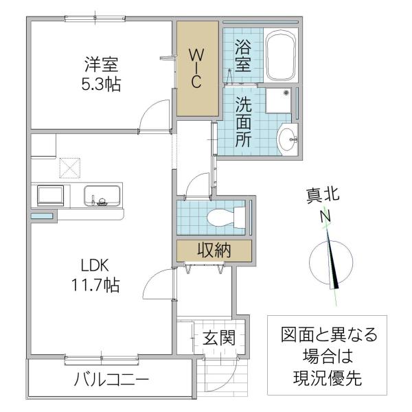 SOLDIASII(1LDK/1階)の間取り写真