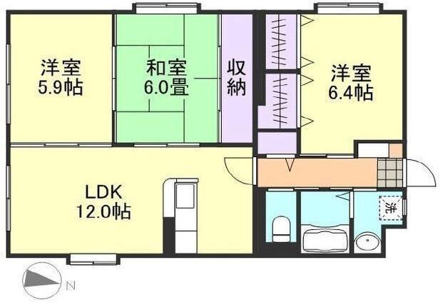 アールコンシェルT(3LDK/2階)の間取り写真