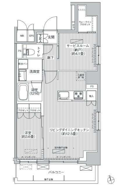 レジェンダリーコート赤羽ANNEX(1SLDK/10階)の間取り写真