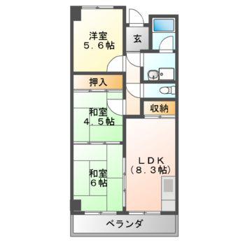 エムテック藤井寺(3LDK/1階)の間取り写真