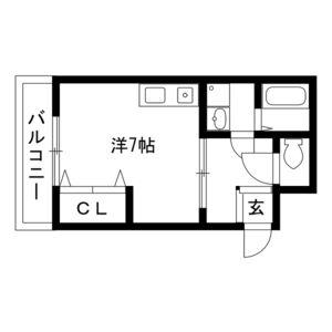 ARK中村公園南(ワンルーム/3階)の間取り写真