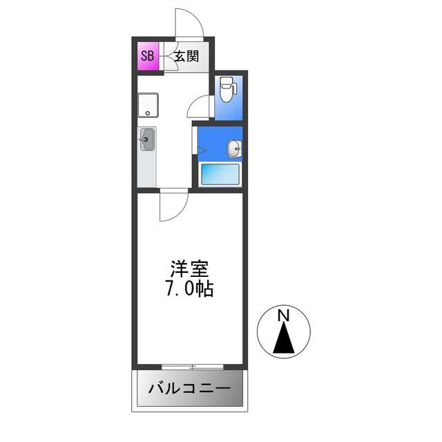 ノアーズアーク88(1K/4階)の間取り写真